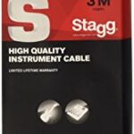 Stagg-SGC3DL-Cble-de-guitare-Deluxe-Standard-3-m-Noir-0