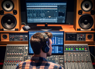 Mixage audio dans un studio