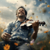 Bonheur et créativité - Un homme joue du violon