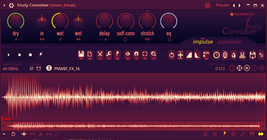 example of an impulse response in Fruity Convolver