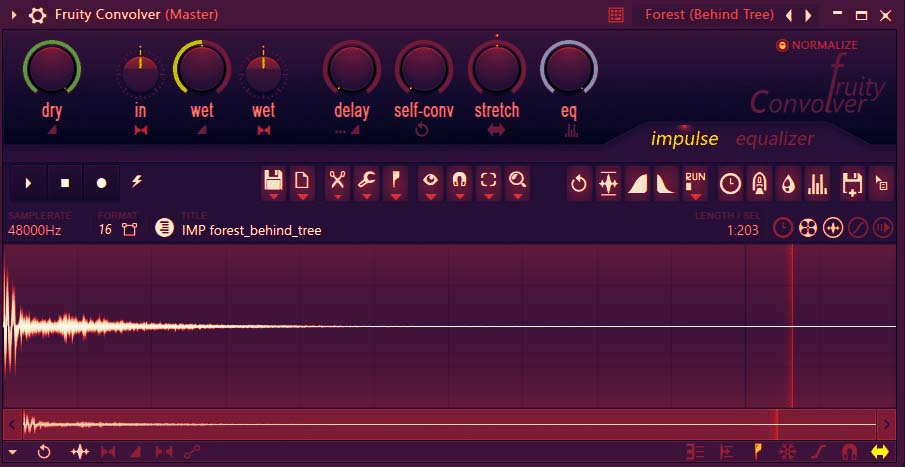 example of an impulse response in Fruity Convolver