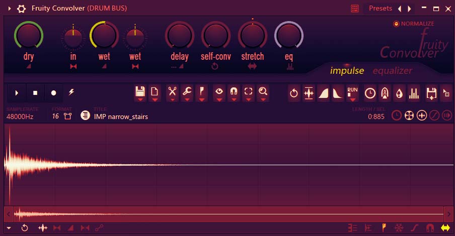 example of an impulse response in Fruity Convolver