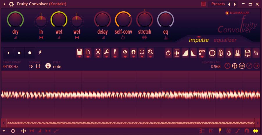 example of an impulse response in Fruity Convolver