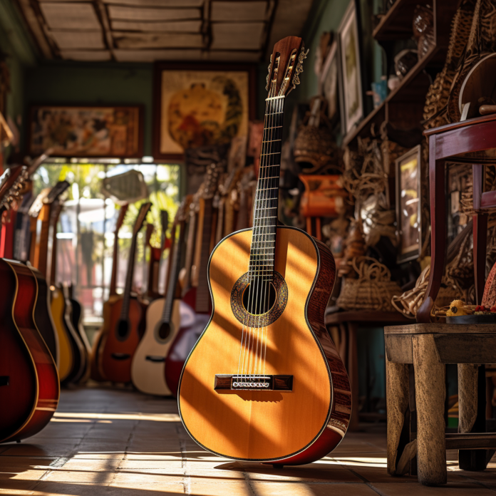 Guitare classique avec cordes en nylon