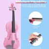 Vangoa Violon 4/4 Adulte Pleine Grandeur Acoustique pour Débutant - Set Complet avec Étui, Colophane, Épaulière, Accordeur, Cordes, Archet et Autocollant de Touche - Rose 🎻 – Image 5