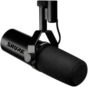 Shure SM7dB : Microphone Dynamique Pro avec Préampli Intégré pour Streaming, Podcast et Enregistrement Vocal