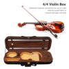 Boîte de rangement pour Violon 4/4 avec hygromètre intégré, mousse haute densité et bretelles 🎻 – Image 3