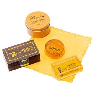 Colophane naturelle de Faible Poussière pour Violon, Alto et Violoncelle - Ensemble de 2 Pièces avec Étui - Fansjoy 🎻