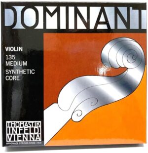 Thomastik Cordes Violon Dominant Noyau Nylon, Jeu 4/4 moyen avec Mi Acier filé Alu 🎻
